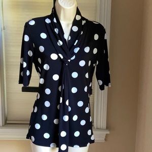 NEW Knotted Bust Figure Falttering Polka Dotted Top